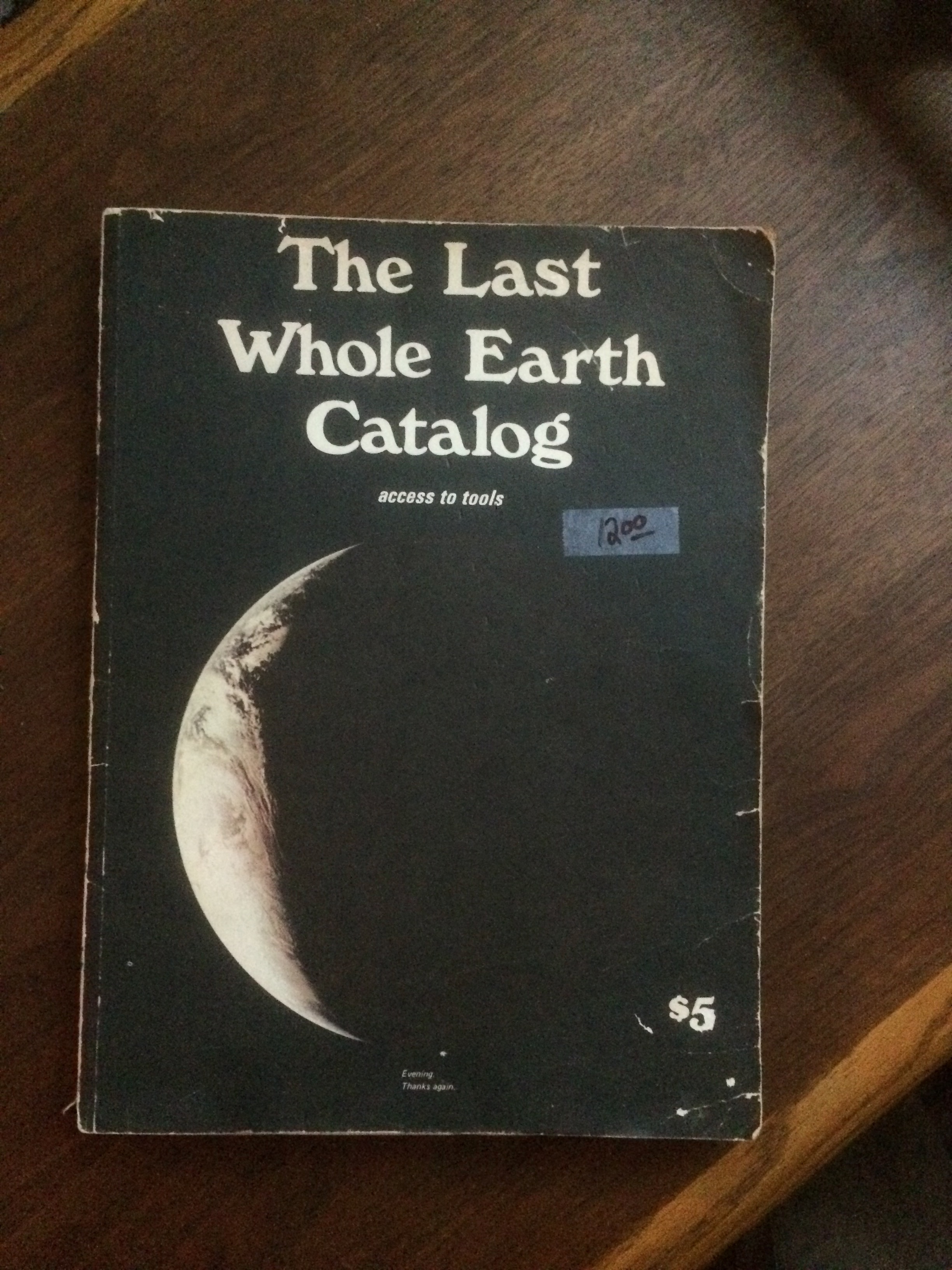 The Last Whole Earth Catalog on my coffe table